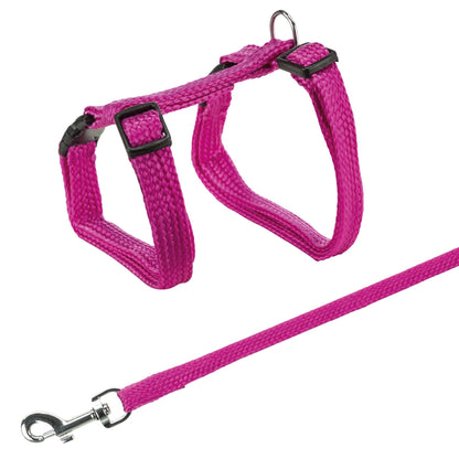 Cat Harness With Leash Nylon Adjustable 22 To 42 Cm Lead Colors