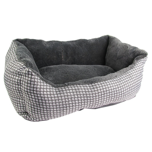 Luxury Grey Square Pet Bed
