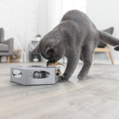 trixie interactive cat toy with feather