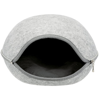 Luna Cuddly Cave Cat Bed Two In One Felt Plush