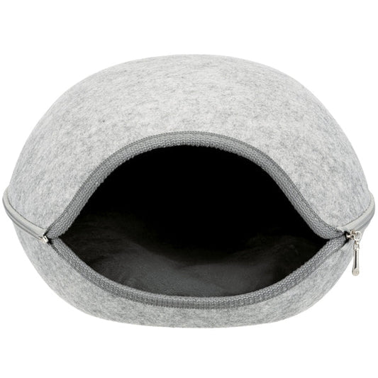 Luna Cuddly Cave Cat Bed Two In One Felt Plush