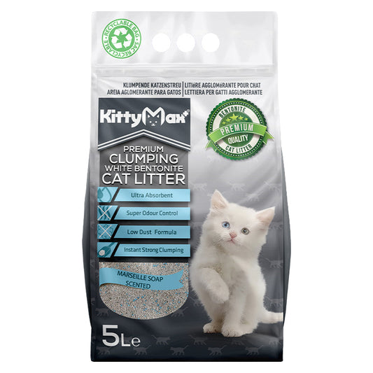 KittyMax Clumping Cat Litter Marseille Soap White 20L