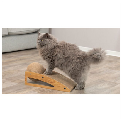 Trixie Scratching Ramp With Jute Ball Eco Friendly Cardboard Base