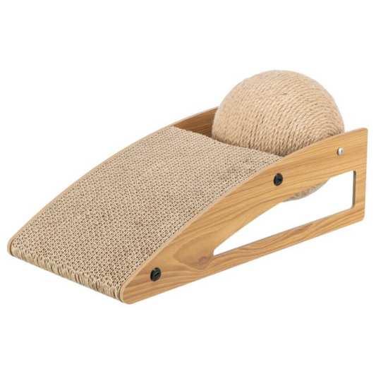 Trixie Scratching Ramp With Jute Ball Eco Friendly Cardboard Base